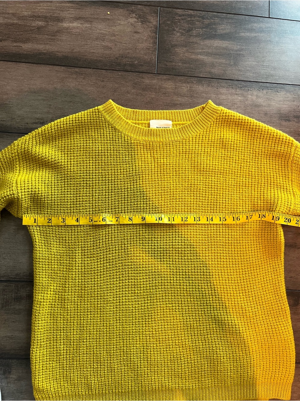 ARITZIA Wilfred Free Isabelli Sweater Mustard Crewneck 100% Wool Womenâs medium - Picture 6 of 9